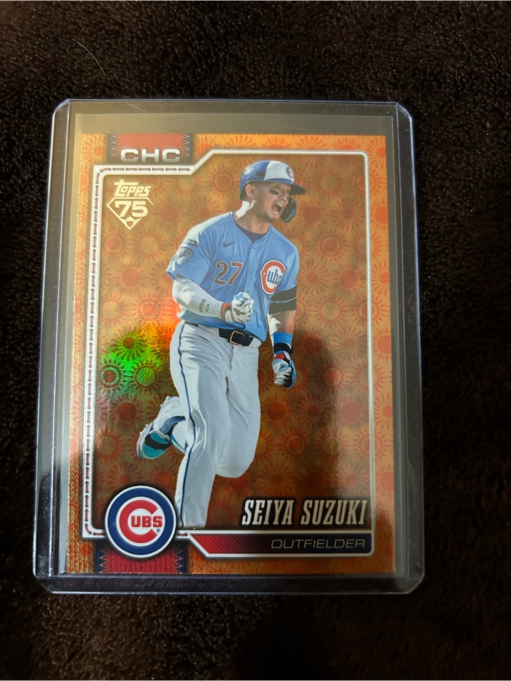 Topps Orange Parallel Seiya Suzuki Chicago Cubs Card